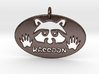 Raccoon pendant, trash panda 3d printed 