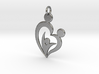 Family of Three Heart Shaped Pendant 3d printed 