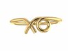 XO Midi Ring 3d printed gold rendering