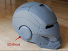 Iron Man Helmet EarPiece (x1) 3d printed Actual 3D print using Strong & Flexible Plastic.  Incorporated into Handmade Helmet.