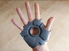 Iron Man Right Palm (Medium/Large) 3d printed Actual 3D Print using Strong & Flexible Plastic.  Sanded and primed.