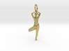 Lady Yoga Tree Pose  Pendant 3d printed 