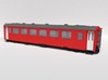 RhB B 541 01 Passenger Wagon, EW III Refit 2010 3d printed Rendering of the colored and assembled model kit