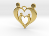 Family of Four Heart Shaped Pendant 3d printed 