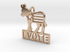 I Vote Donkey Pendant 3d printed 