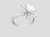 Royal flower ring size : M (7) 3d printed 