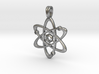 Gold Plate Atom Necklace Symbol 3d printed 