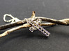 Molecular Cross Pendant - Christian Jewelry 3d printed Molecular Cross Pendant in polished silver