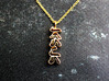 Jesus Graffiti Pendant 2 - Christian Jewelry 3d printed Jesus Graffiti Pendant 2 in 14K goldplated brass