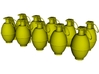 1/15 scale M-26 fragmentation grenades x 10 3d printed 