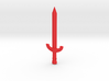 Red Sword Pendant (Flat hilt) 3d printed 