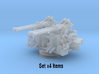 1/350 USN 40mm quad bofors unShielded set x4 3d printed 