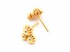 Sea Urching Earrings Triple Small 3d printed spore golden earrings
