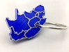 South Africa Keychain 3d printed Desktop printed version with painted boundaries and ring added