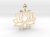 Lotus flower pendant 3d printed 