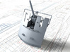 1/96 3-pdr 1.85"/40 (47 mm) MKV Mounting 3d printed 3D render showing adjustable Barrel