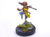 Halfling Monk 3d printed Painted with acrylic paint and mounted on a custom 1 inch base.