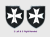 Maltese Cross - Lancer Power Shields (L&R) 3d printed 