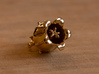 bell flower pendant 3d printed gold plated brass