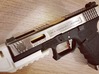 MJW Airsoft G17/18 Compensator V2 3d printed Prototype print in white PLA with WE FORCE 17