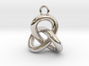 Trefoil Knot Earring 3d printed 