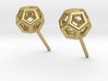 Simple Dodecahedron studs earrings 3d printed 