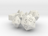 Full set of dice (d4,d6,d6,d8,d10,d00,d12,d20) 3d printed 