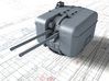 1/350 4.5"/45 (11.4 cm) QF MKVI Guns x2 3d printed 3d render showing product detail