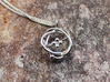 Atomic Model Pendant - Science Jewelry 3d printed Atomic Model Pendant in polished silver