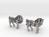 Stallion cufflinks 3d printed 