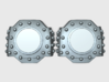 Stud Circle: Redem Shoulders (VIS-Ready) 3d printed Will fit the Primaris Redemptor model