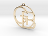 G&B Monogram Pendant 3d printed 