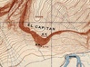 El Capitan - Yosemite National Park Keychain 3d printed 1907 USGS Topo Map detail showing benchmark location on El Capitan Nose