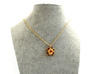 Froebel Star Pendant - Christmas Jewelry 3d printed Fröbelstern Pendant in 14K gold plated brass