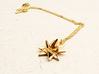 Froebel Star Pendant - Christmas Jewelry 3d printed Fröbelstern Pendant in 14K gold plated brass
