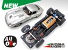 3D Chassis - Revell Jaguar E-Type LW (Inline-AiO) 3d printed Chassis compatible with Monogram-Revell model (slot car and other parts not included)