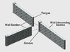 5' Block Wall - 8-Jointed End Columns 3d printed Schematic