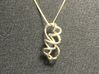 Shiny Gold or Silver Pendant: Entangled Forever 2 3d printed 