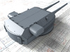 1/720 DKM Bismarck 38cm SK C/34 Guns Blast Bags 3d printed 3D render showing Dora Turret detail