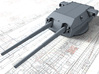 1/720 DKM Bismarck 38cm (14.96") SK C/34 Guns 3d printed 3D render showing Dora Turret detail