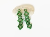 Diamond Drop Earrings 3d printed Green Diamond Earrings