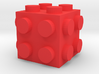 Custom LEGO-inspired brick 2x2x2 3d printed 