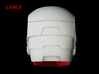 Iron Man Helmet - Jaw (Large) 4 of 4 3d printed CG Render (Back.  Jaw with full helmet)
