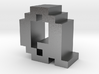 "Q" inch size NES style pixel art font block 3d printed 