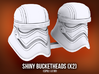Shiny Bucketheads (x2) 3d printed 
