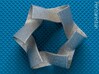 Folded Hexagram 2 3d printed Folded Hexagram 2, an ideal six half-twist strip with corners, top view