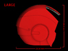 Iron Man Helmet - Head Right Side (Large) 1 of 4 3d printed CG Render (Side measurements, Head Right with Head Left)