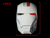Iron Man Helmet - Head Left Side (Large) 2 of 4 3d printed CG Render (Front measurements, Head Left with Full Helmet)