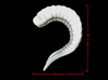 Fantasy Ram Horns 3d printed CG Render (Side Measurements)
