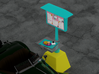 50's Era Drive-In Menu Stand 3d printed Render - car model, tray with food, and menu graphic not included
